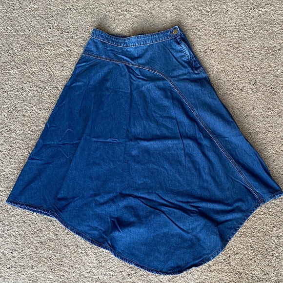 a.n.a Dresses & Skirts - a.n.a Asymmetrical Denim Skirt - Blue